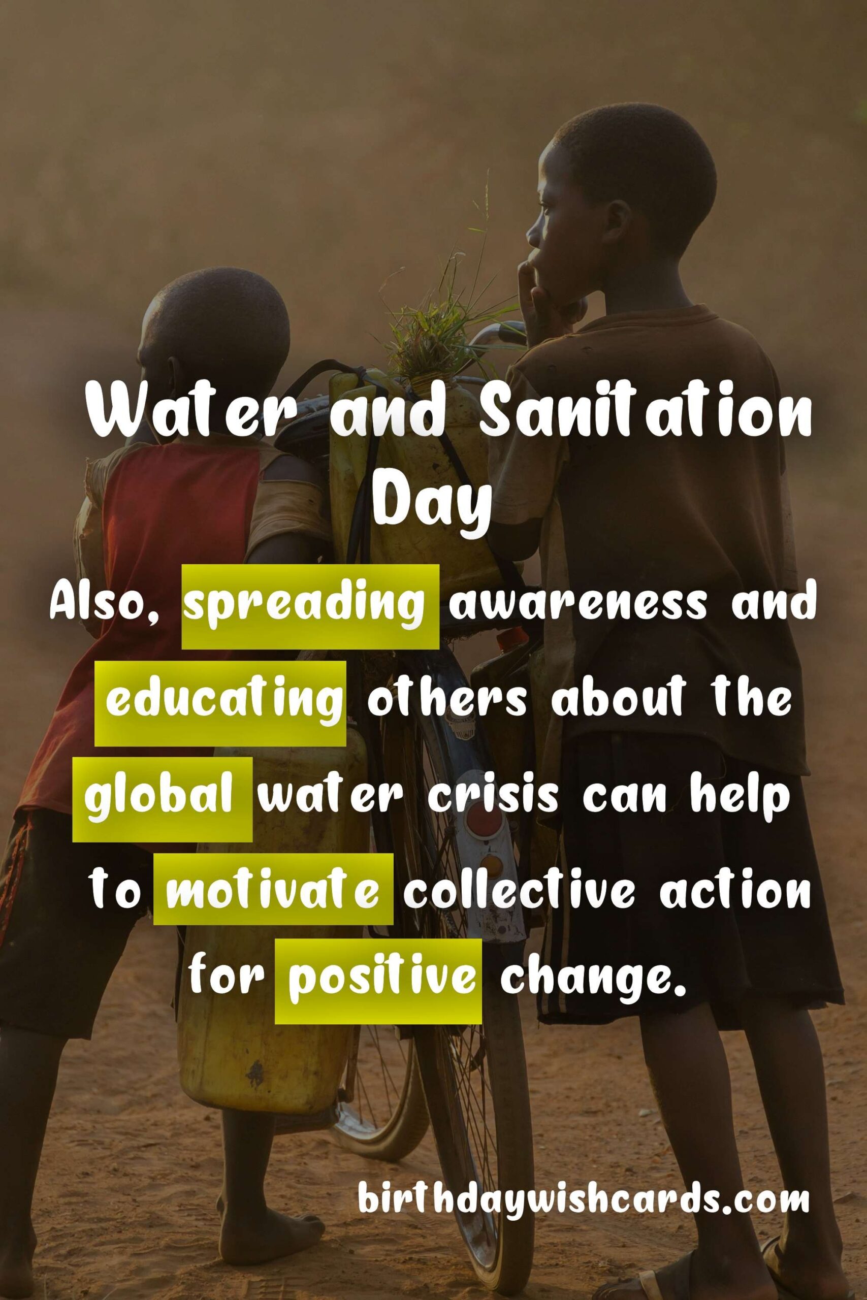 Birthday Wish Cards | Water and Sanitation Day - March 22nd