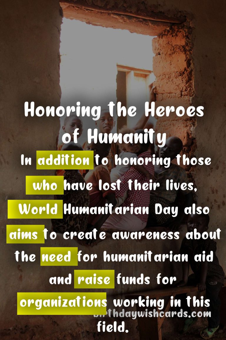 World Humanitarian Day: Honoring the Heroes of Humanity