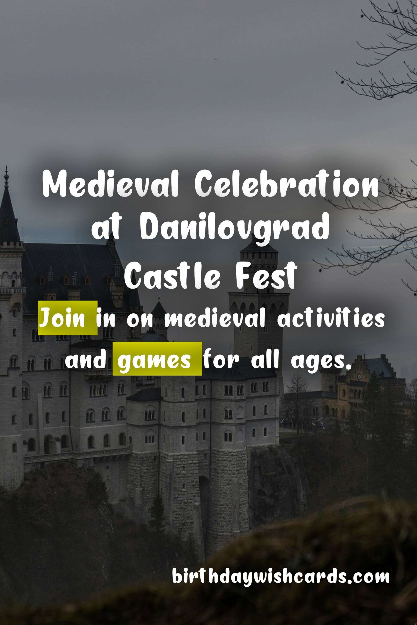 Birthday Wish Cards | Experience a Fairytale at Danilovgrad Castle Fest - August 7-9, 2021