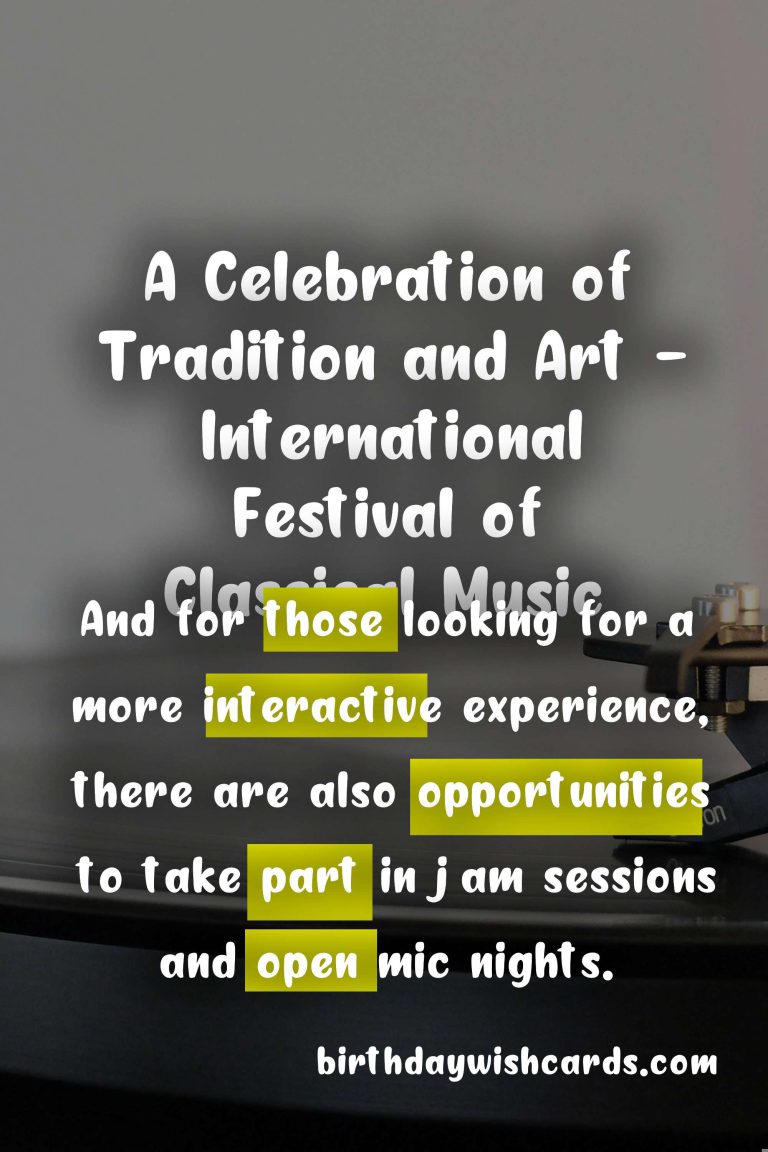 Experience the Best of Classical Music at the International Festival – November 8-12, 2021