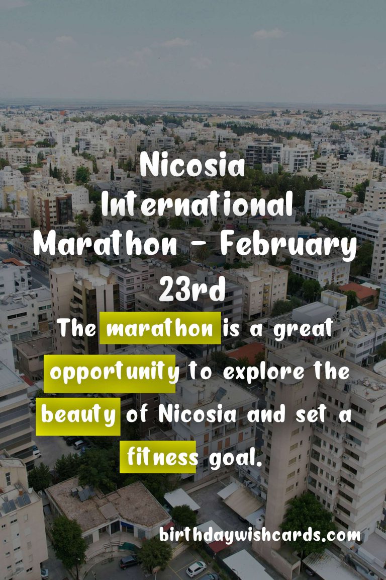 Nicosia International Marathon – February 23rd