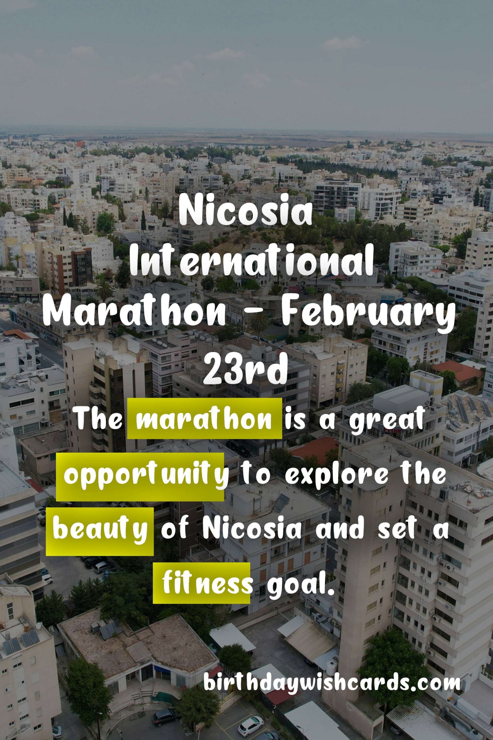 Birthday Wish Cards | Nicosia International Marathon - February 23rd