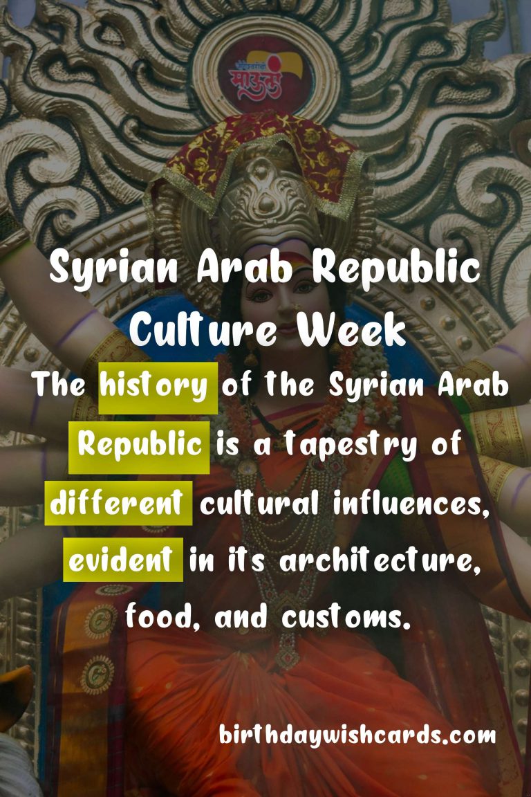 October 1-7: Syrian Arab Republic Culture Week