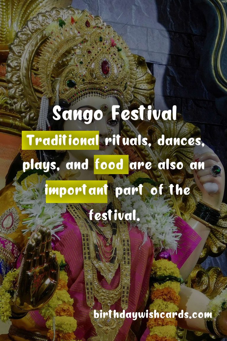 Celebrate the Rich Culture and Traditions of Sango Festival – June 30