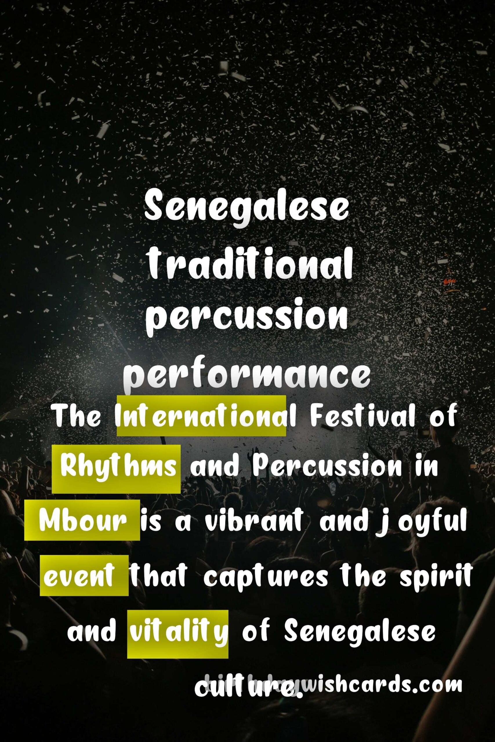 Birthday Wish Cards | International Festival of Rhythms and Percussion in Mbour (July)