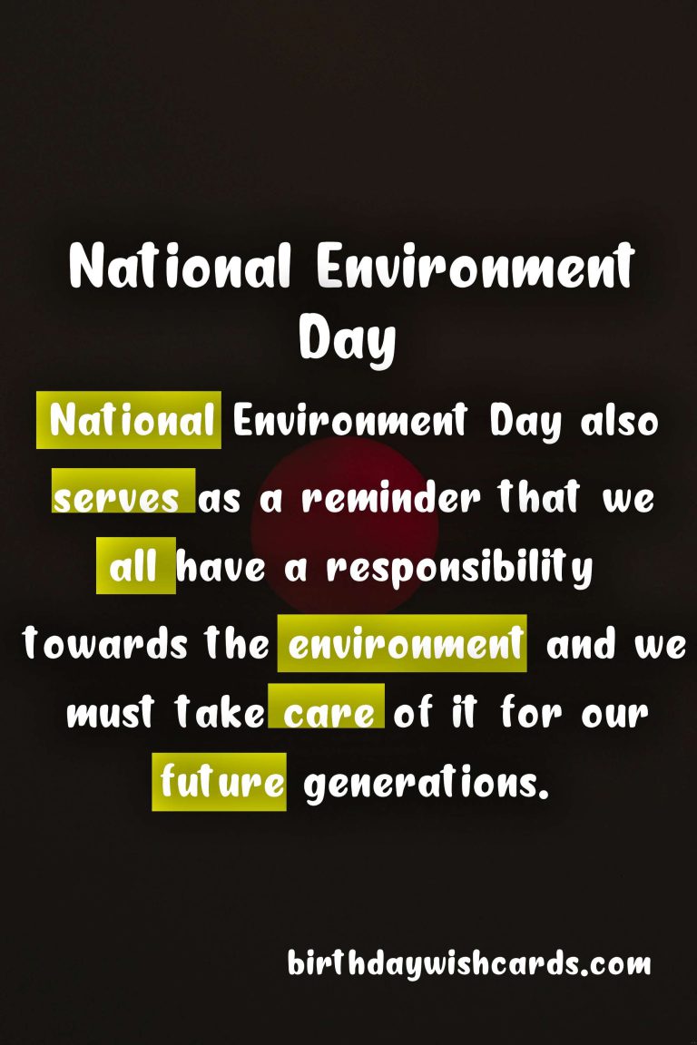 Celebrate National Environment Day – December 5th