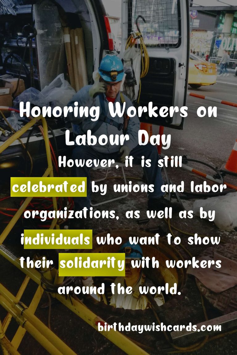 Celebrate Labour Day – Honoring the Contributions of Workers Everywhere