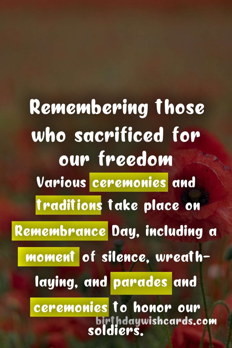 Remembering and Honoring: The Importance of Remembrance Day