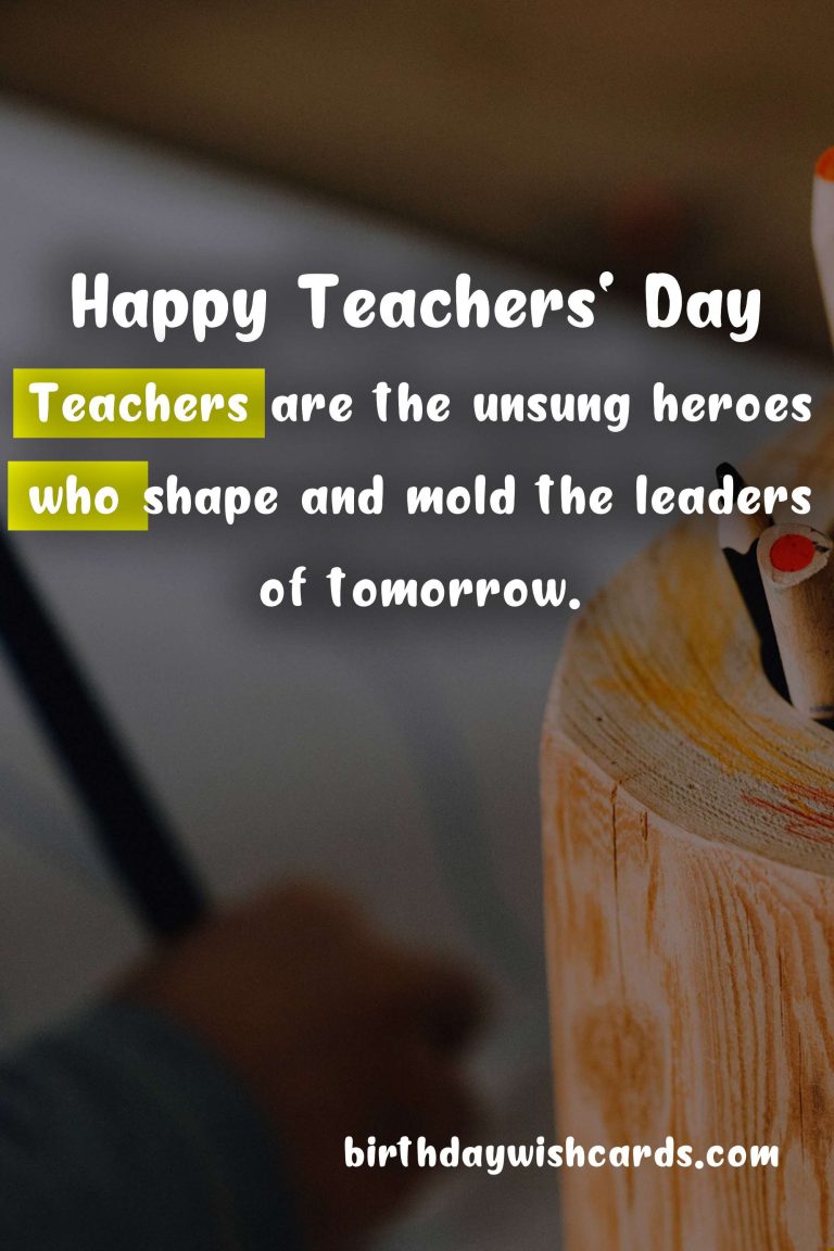 Celebrate Teachers’ Day – A Day to Honor and Show Gratitude to Our Educators