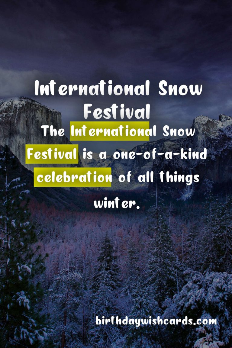 Experience an Unforgettable Winter at the International Snow Festival in January
