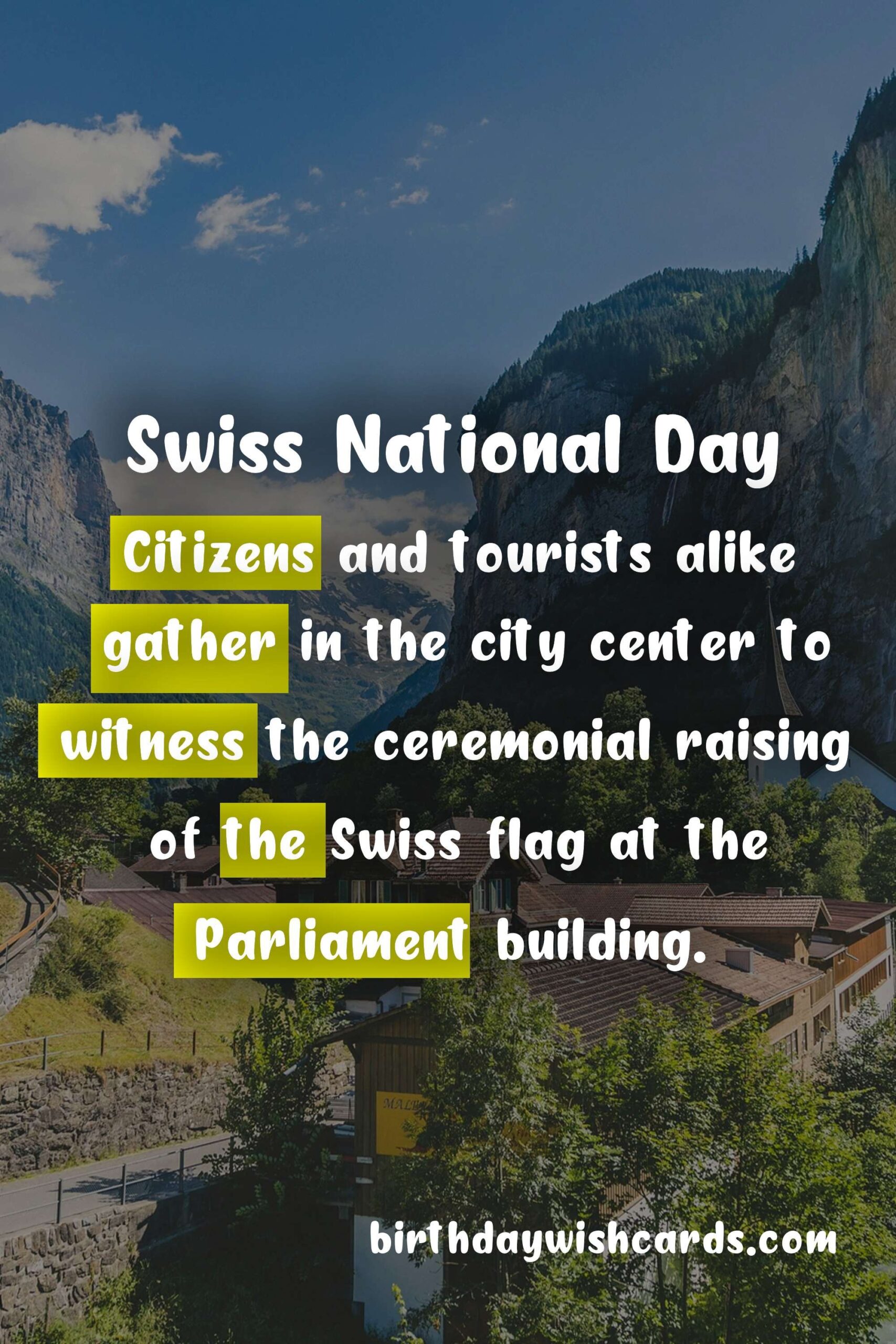 Birthday Wish Cards | Swiss National Day: Celebrating the Founding of Switzerland