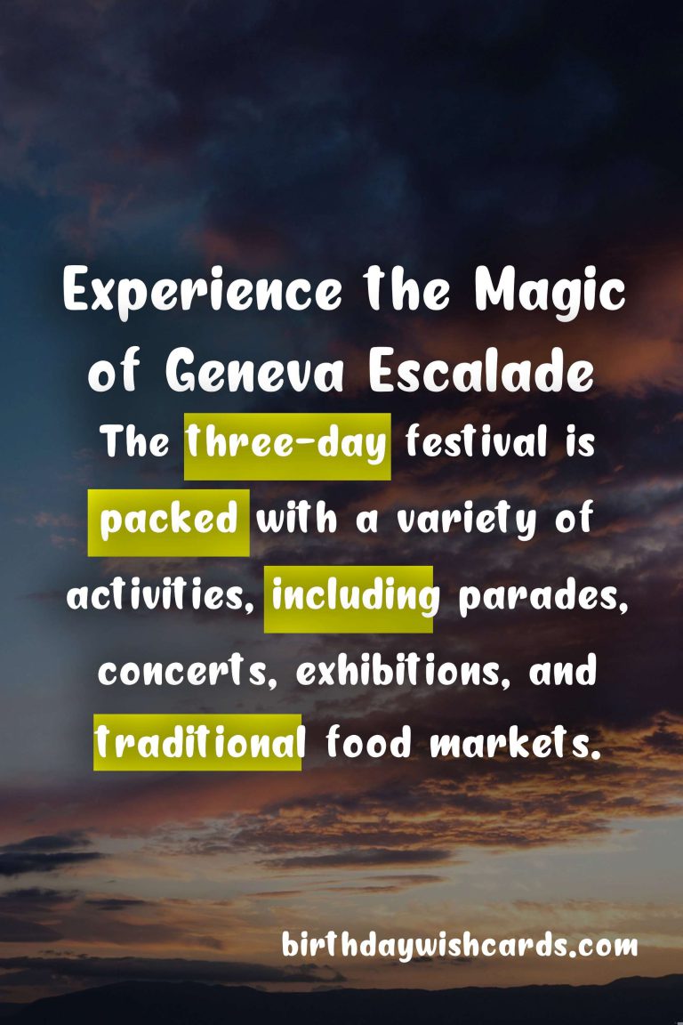Discover the Rich History and Festivities of Geneva Escalade in December