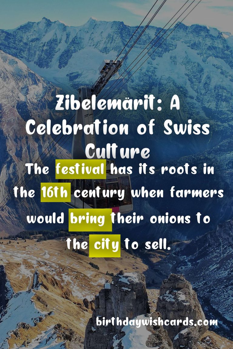 Zibelemärit: The Traditional Onion Market on the 4th Monday of November