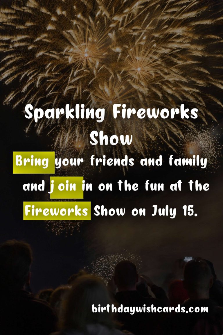 Experience the Sparkling Fireworks Show on July 15