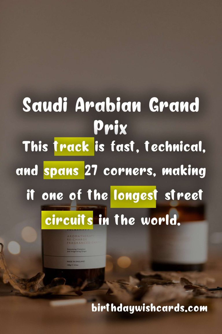 Get Ready For the Thrilling Saudi Arabian Grand Prix: November