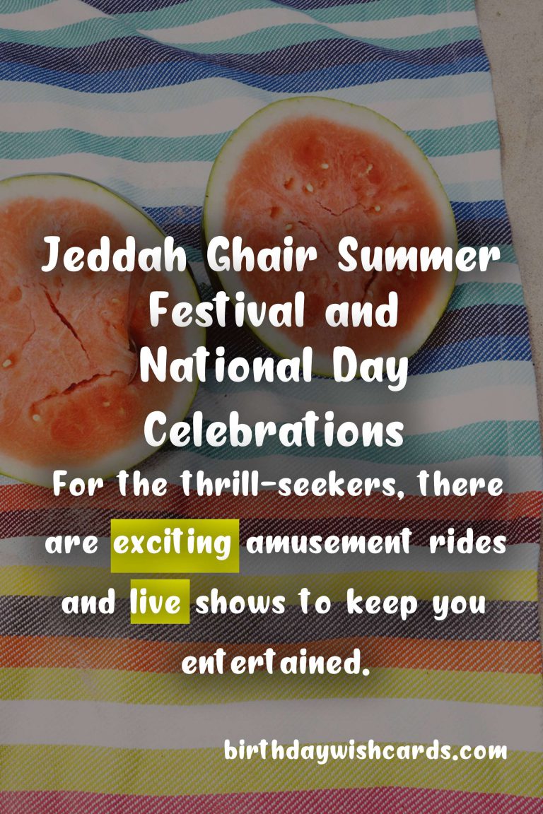 Discover the Excitement of Jeddah Ghair Summer Festival and National Day Celebrations