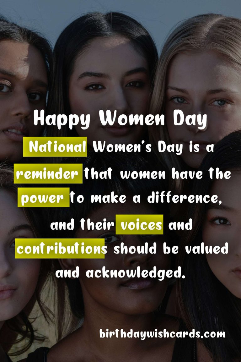 Celebrate National Women’s Day – December 18th