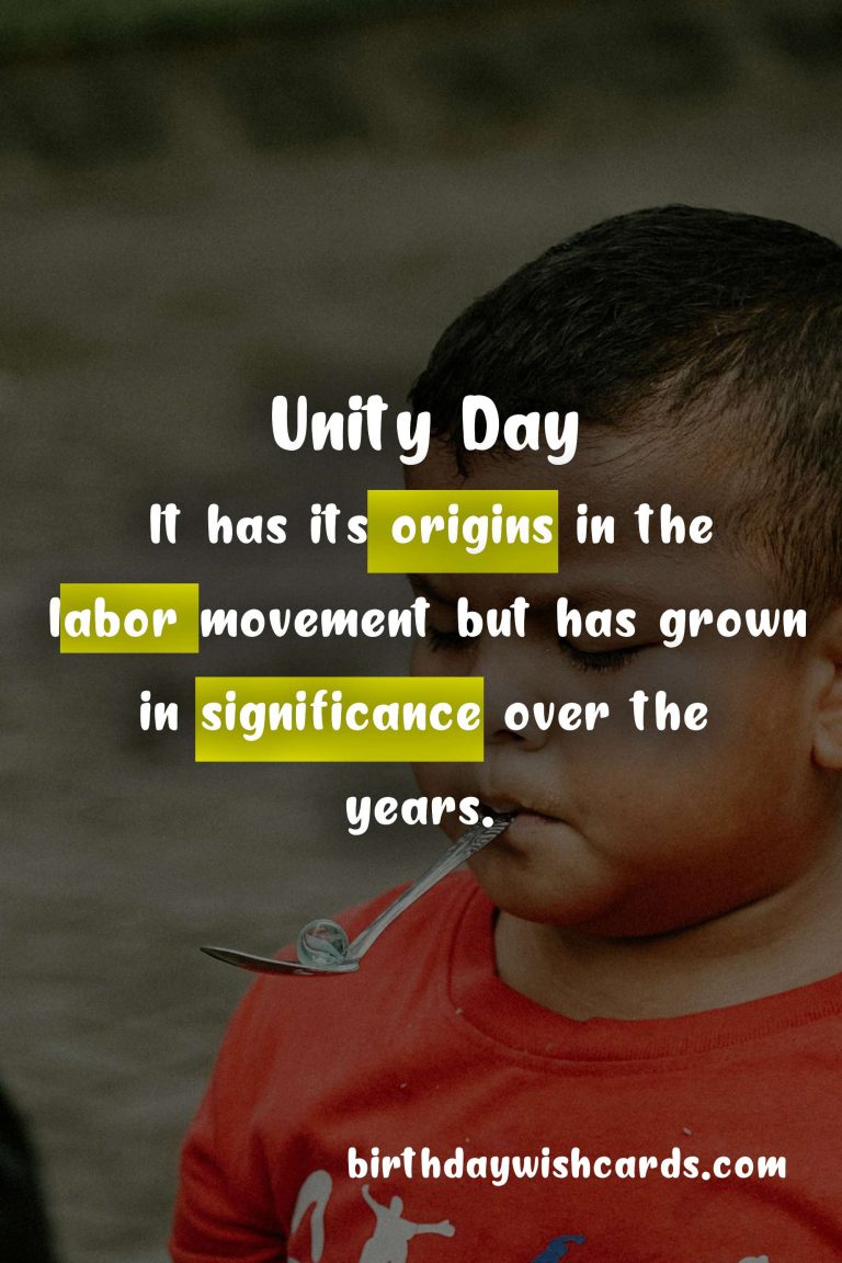 Unity Day – 1 May: A Day to Celebrate the Power of Unity
