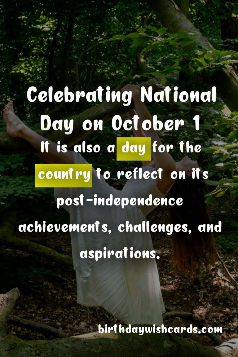 Celebrate National Day on October 1