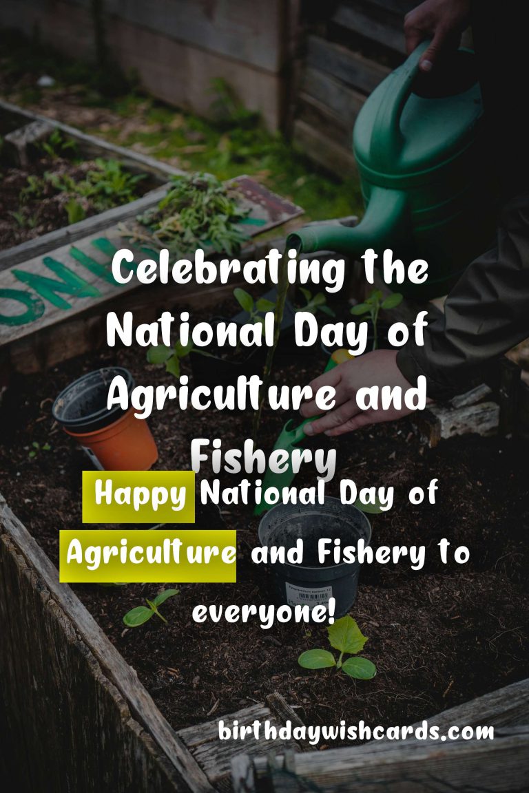 National Day of Agriculture and Fishery – October 5