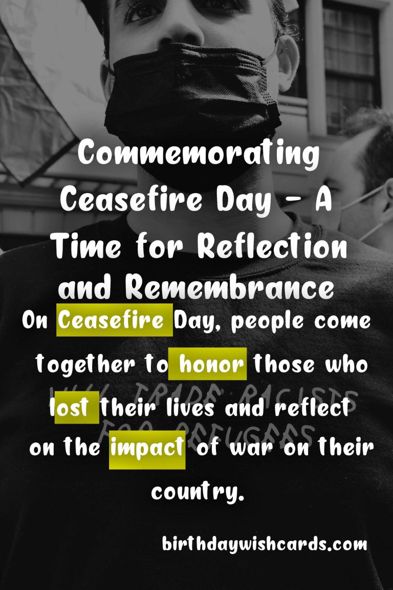 Commemorating Ceasefire Day – Remembering the End of a Civil War