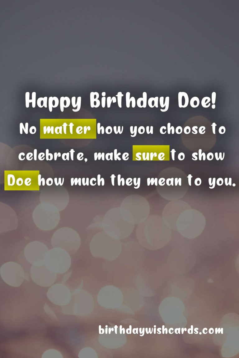 Celebrate Doe’s Birthday On May 6 With These Fun Ideas