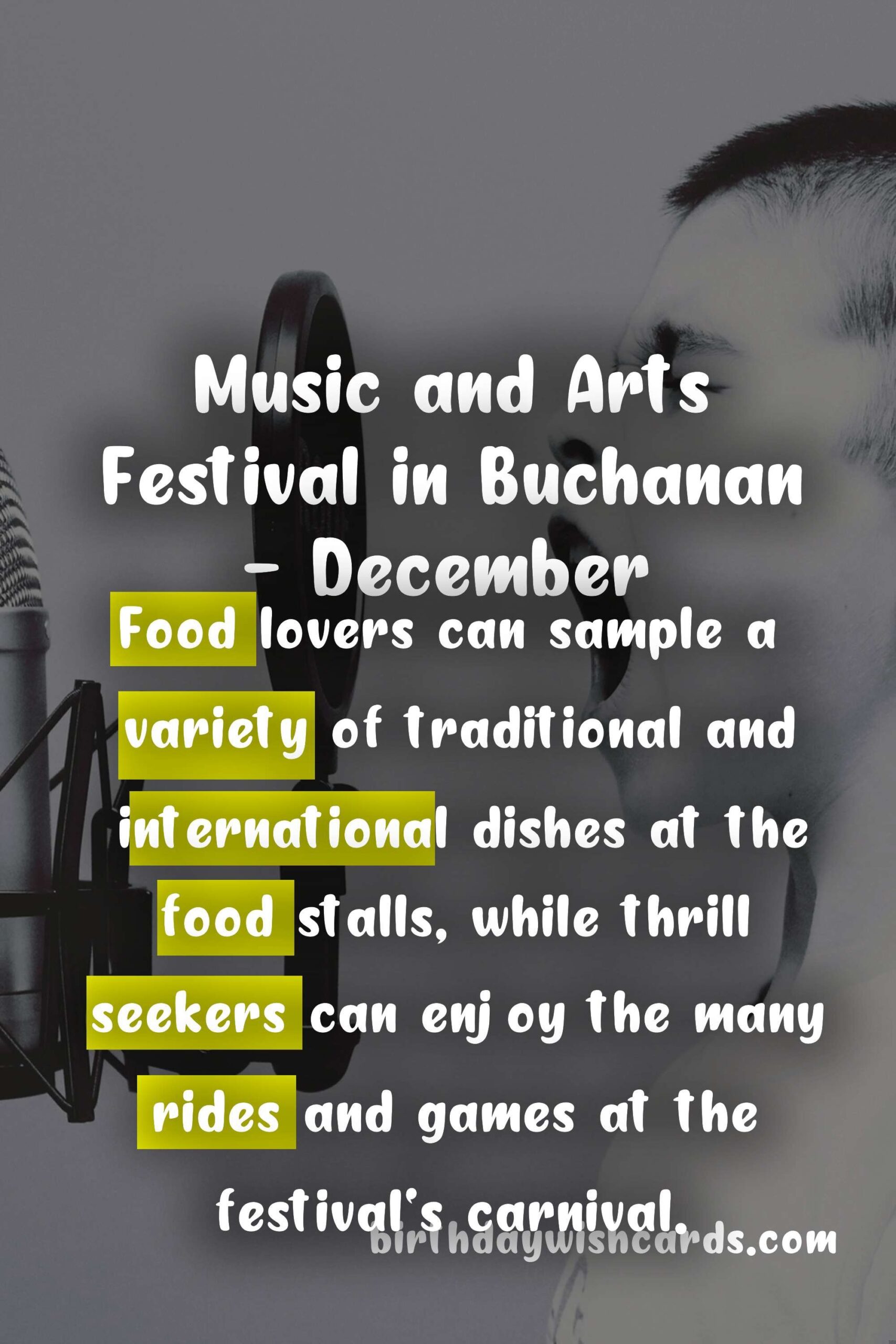 Birthday Wish Cards | Experience Music and Arts at the Buchanan December Festival