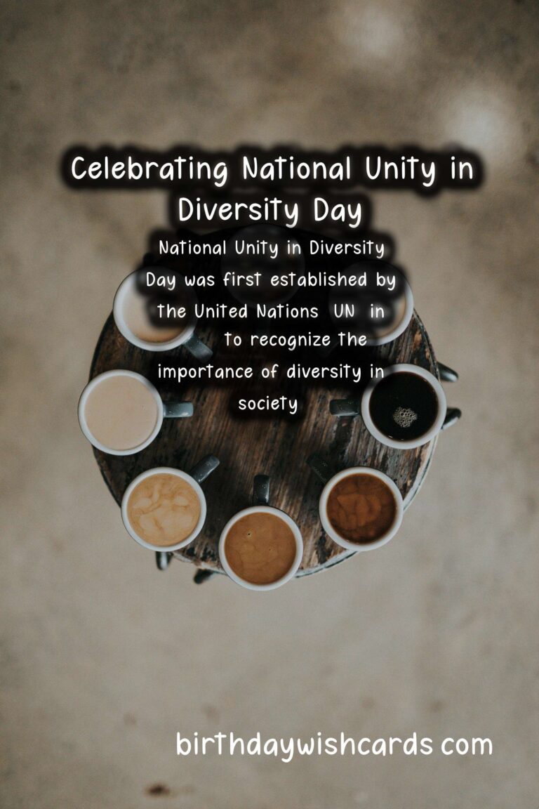 Celebrate National Unity in Diversity Day – May 20 with Joy and Harmony