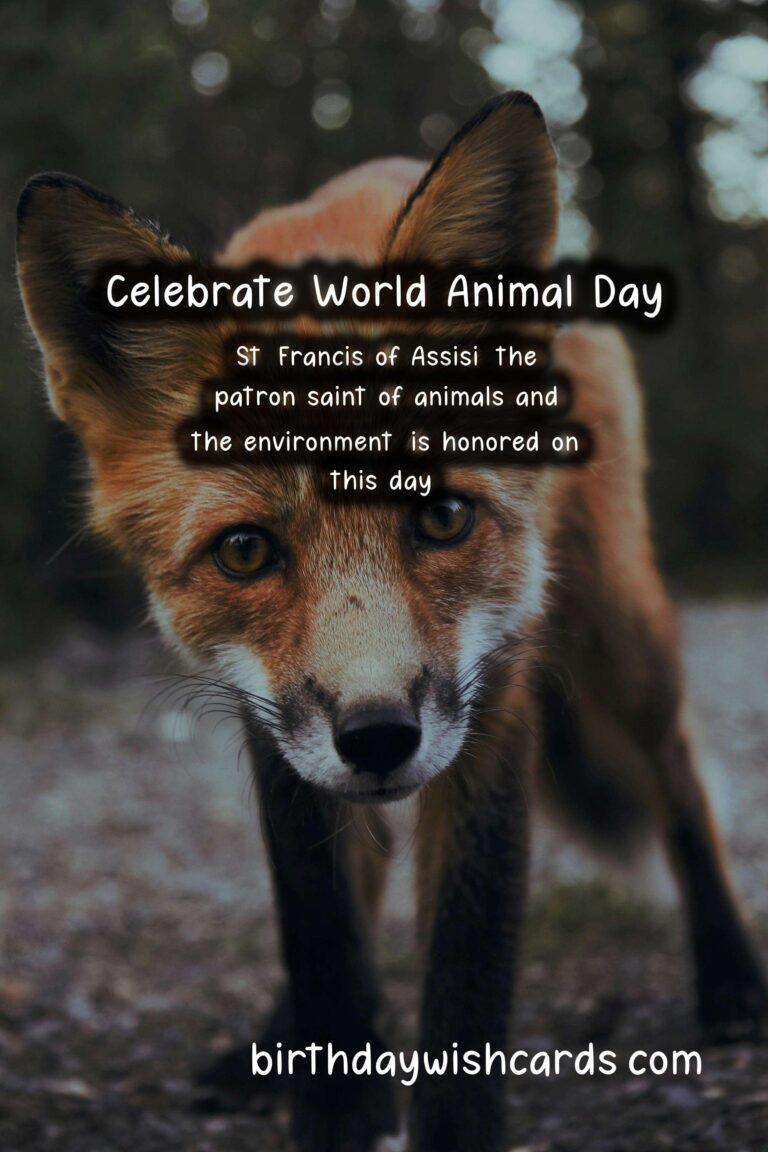 Celebrate World Animal Day on October 4th
