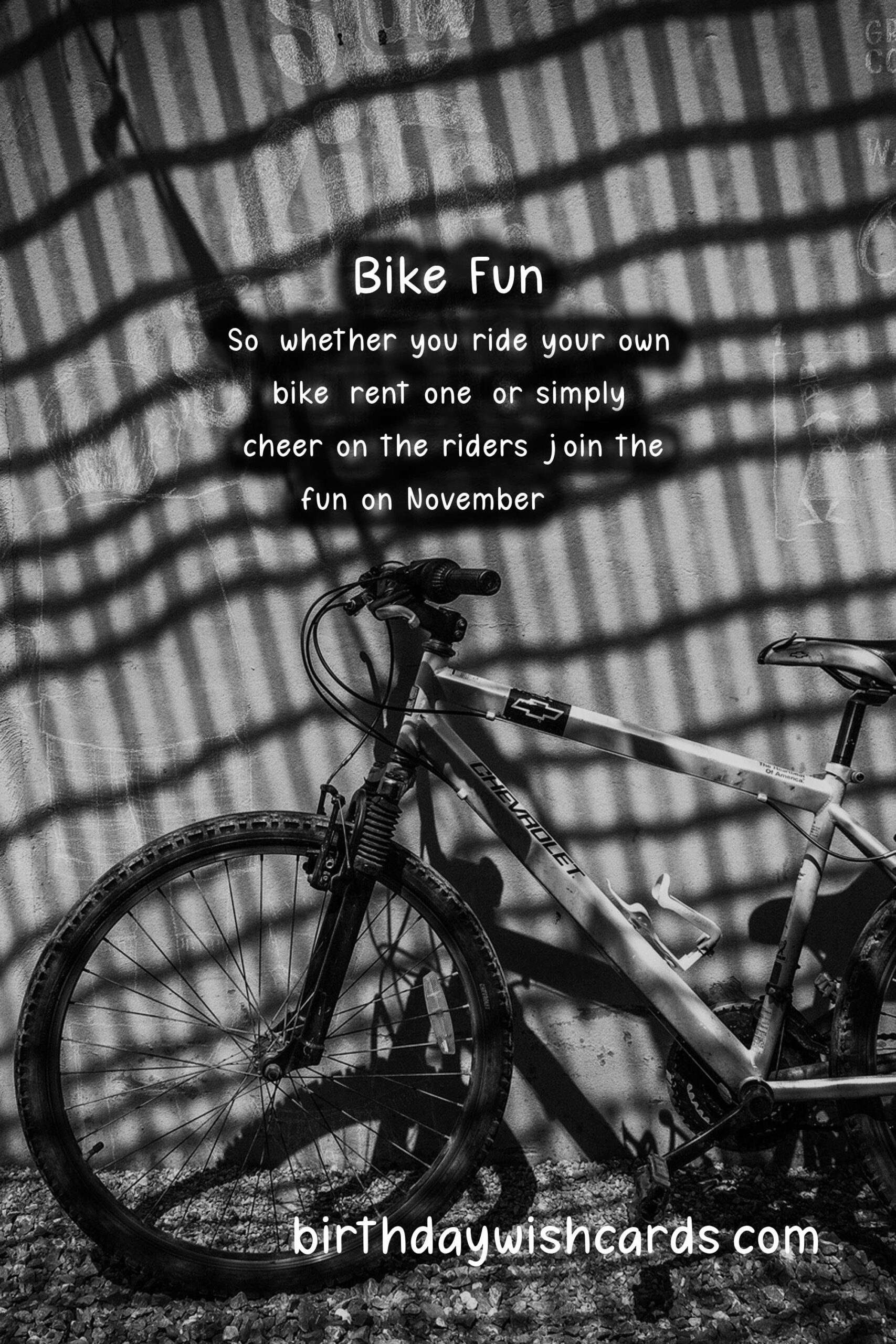 Join the Fun on Fun Bike Day - November 10