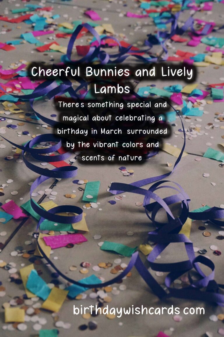 March Birthday Wishes: Cheerful Bunnies and Lively Lambs