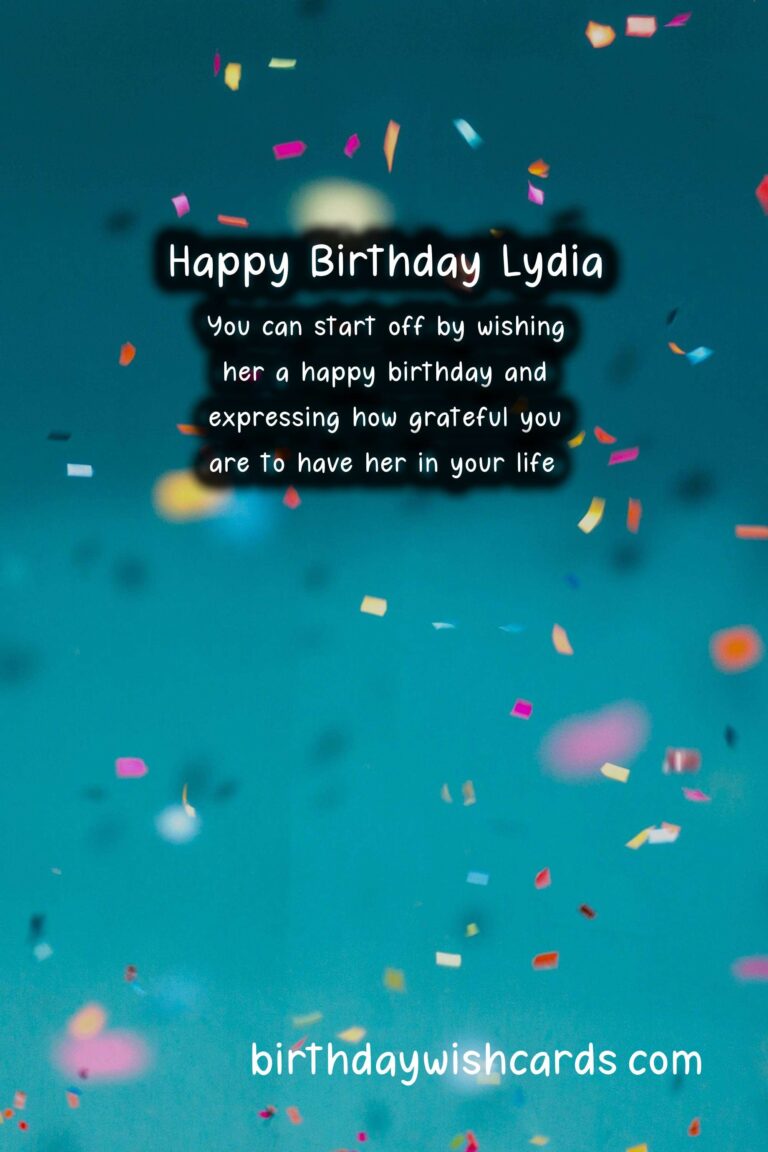 Personalized Birthday Greetings for Lydia: Cheerful Wishes and Lovely Images