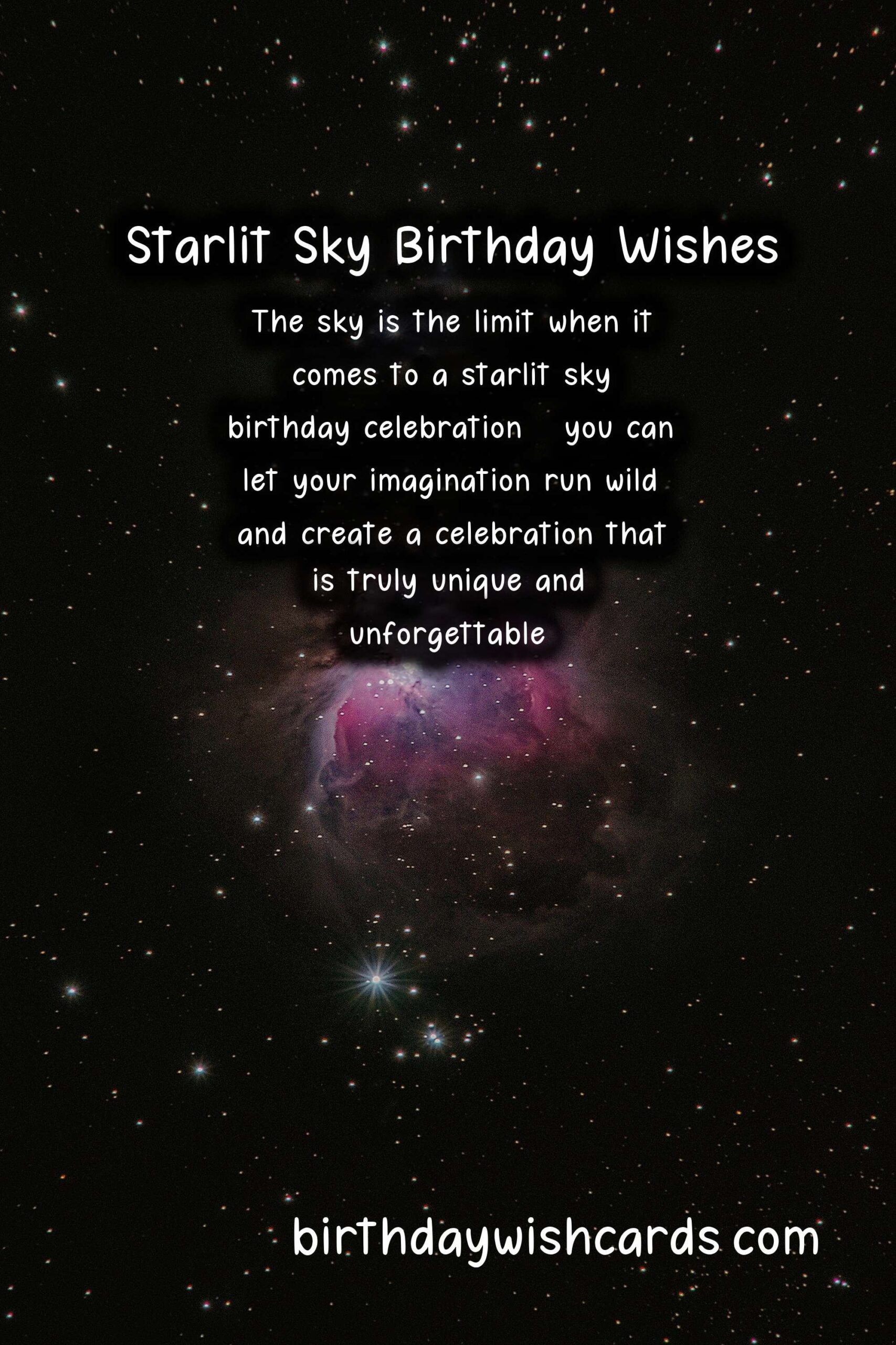 Starlit Sky Birthday Wishes: Magical and Dreamy Celebrations