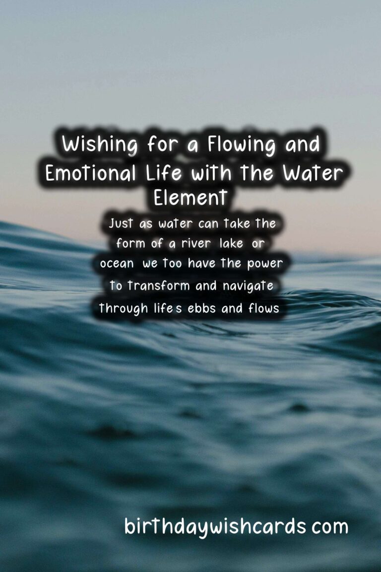 Water Element Wishes: Flowing with Emotions and Fluidity