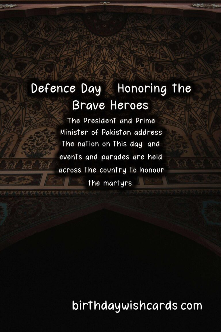 9 September – Defence Day: Remembering the Brave Heroes of Pakistan