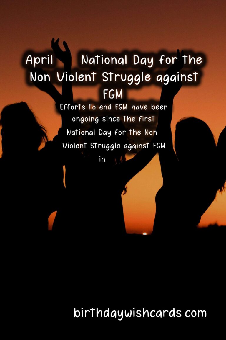 April 5 – National Day for the Non-Violent Struggle against FGM