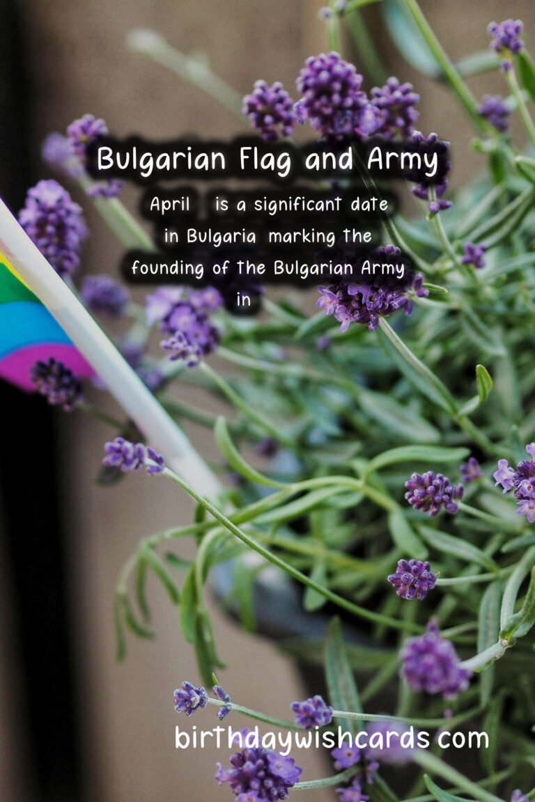 April 8 – Day of the Bulgarian Army and the Bulgarian National Flag