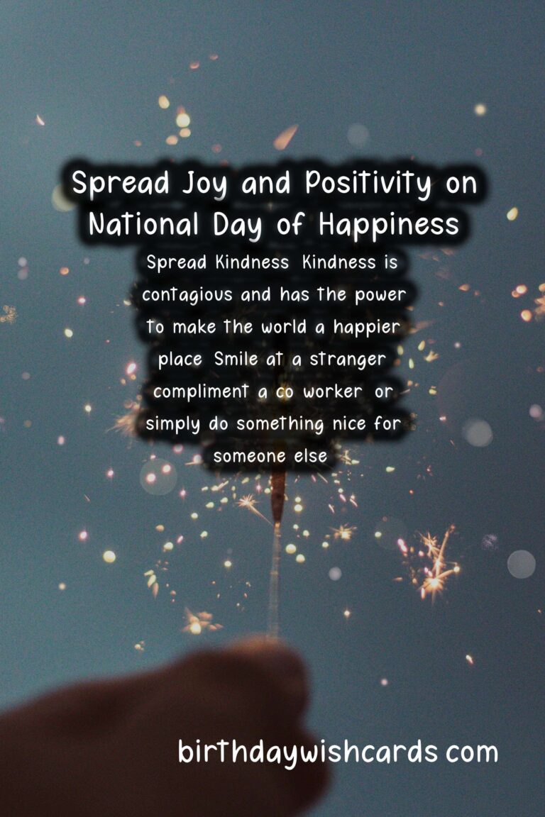 Celebrate National Day of Happiness with Joy and Positivity
