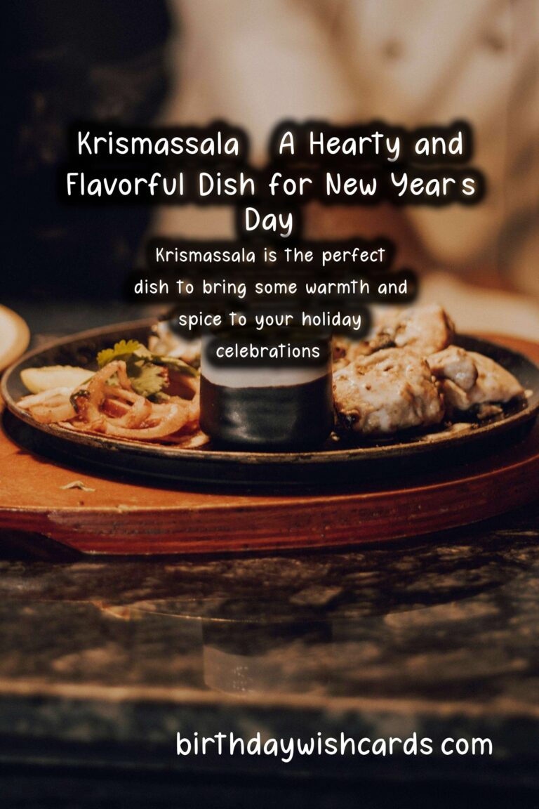 Celebrate New Year’s Day with Krismassala: A Delicious Recipe for the Perfect Holiday