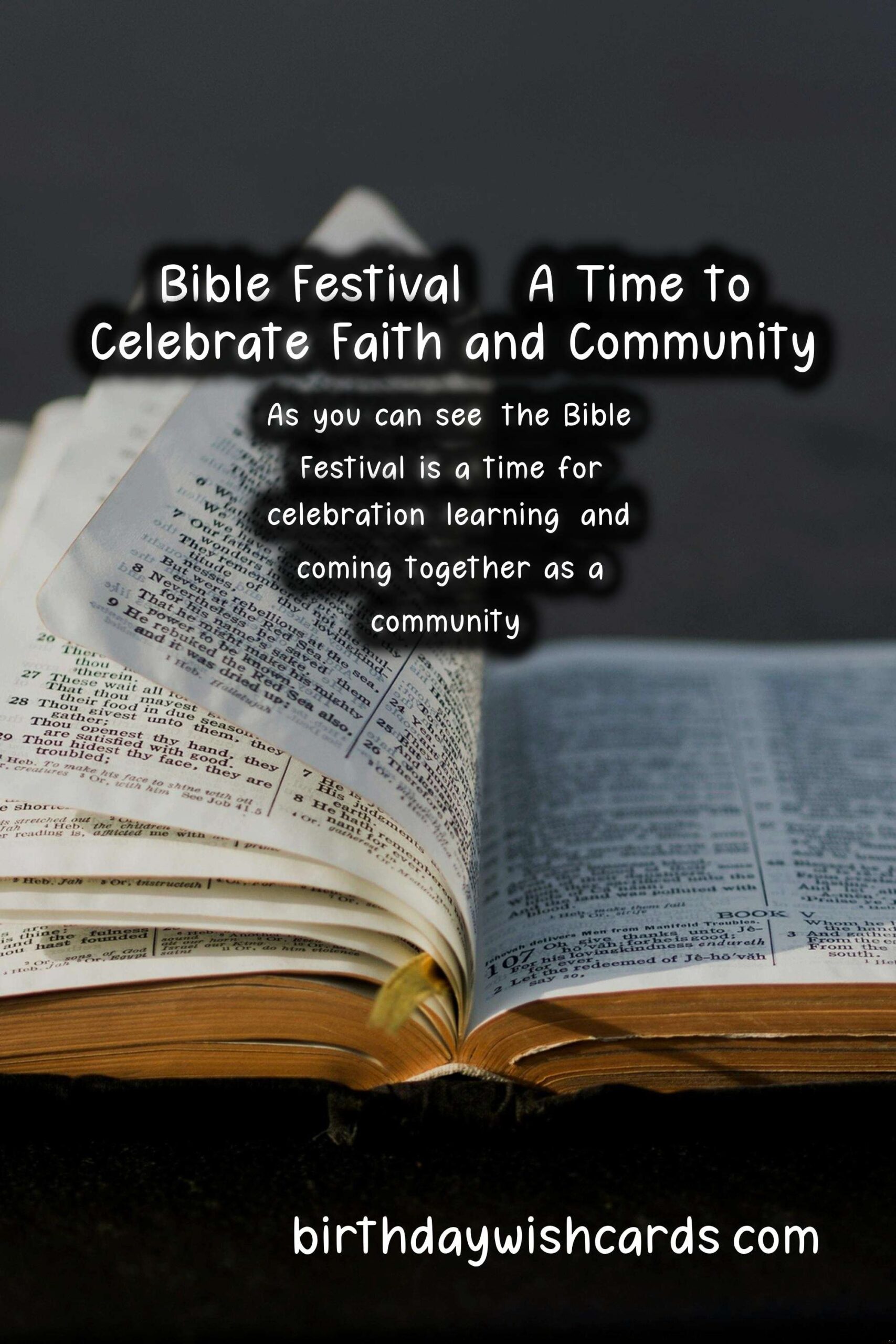 Celebrate the Bible Festival in November