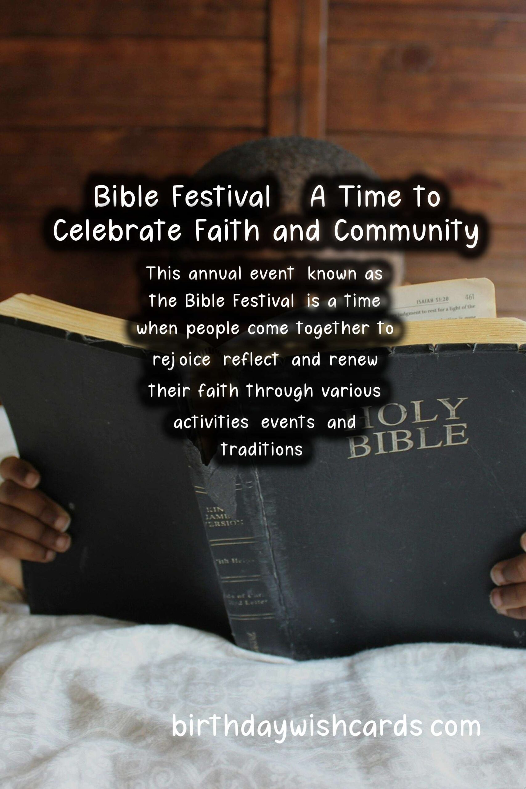 Celebrate the Bible Festival in November