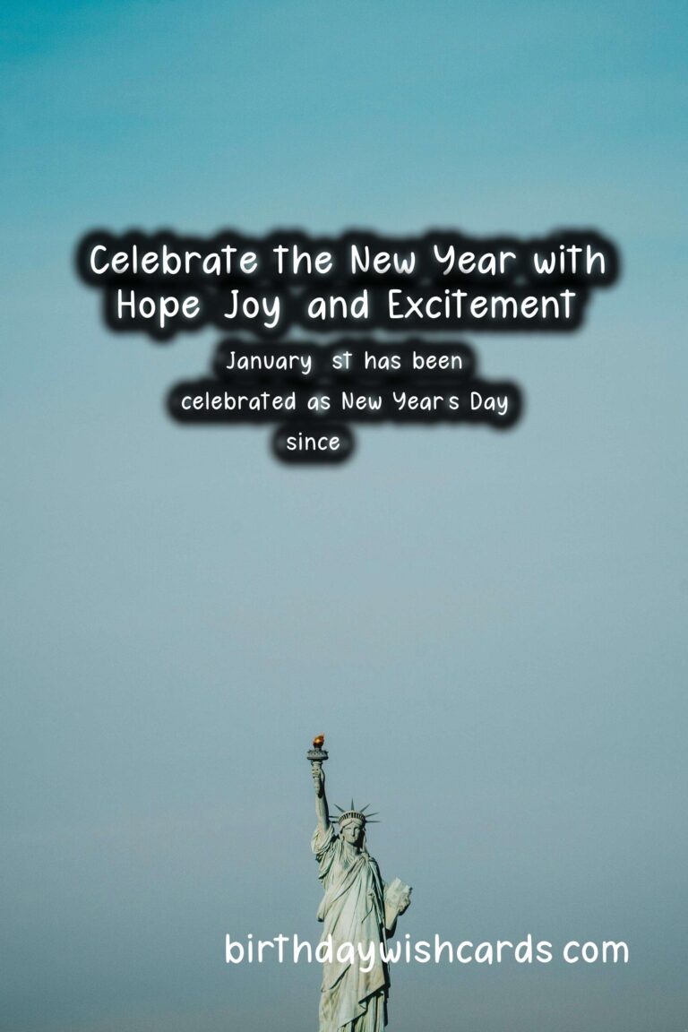 Celebrate the New Year with Hope, Joy, and Excitement on January 1st