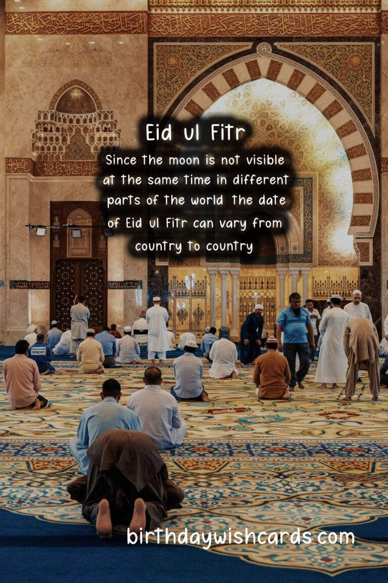 Eid-ul-Fitr – Date varies according to Islamic calendar