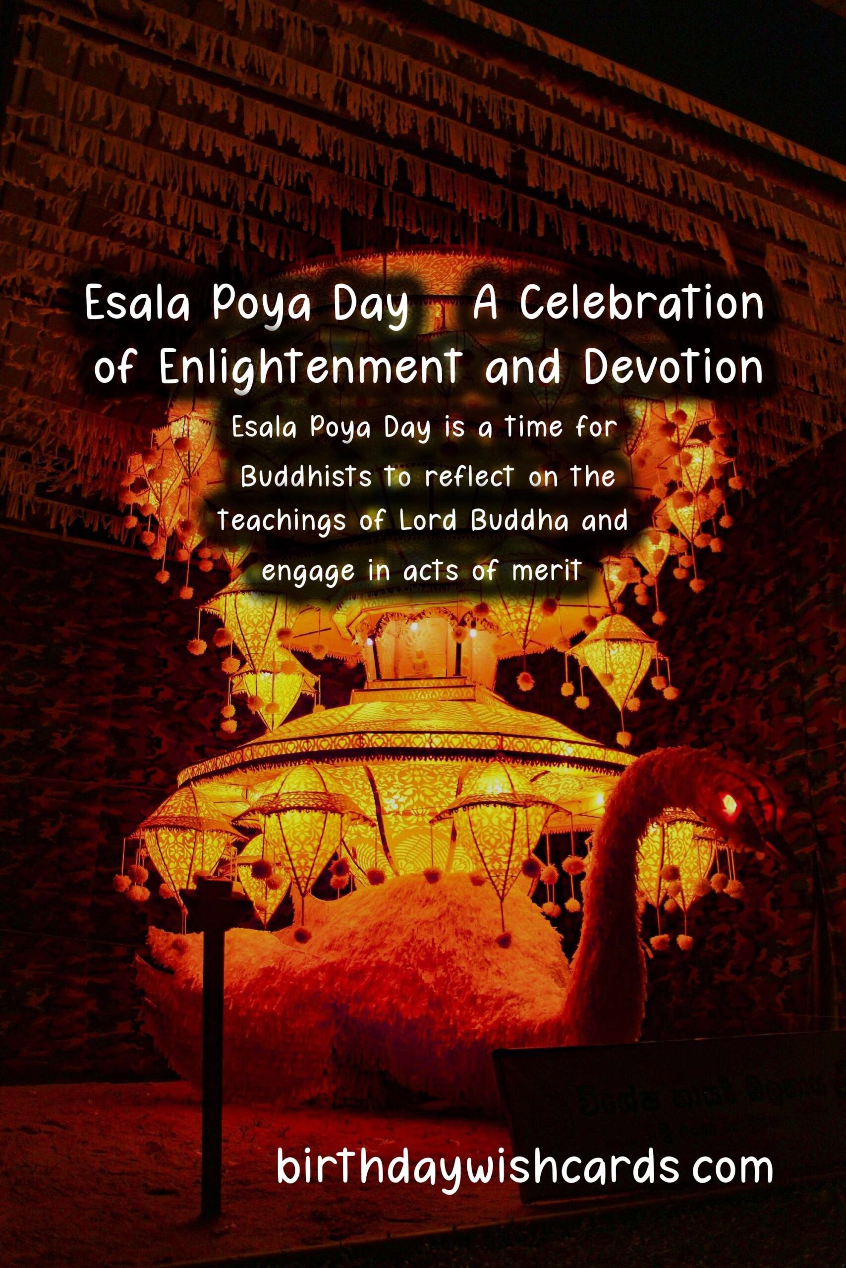 Esala Poya Day - Full moon day in July