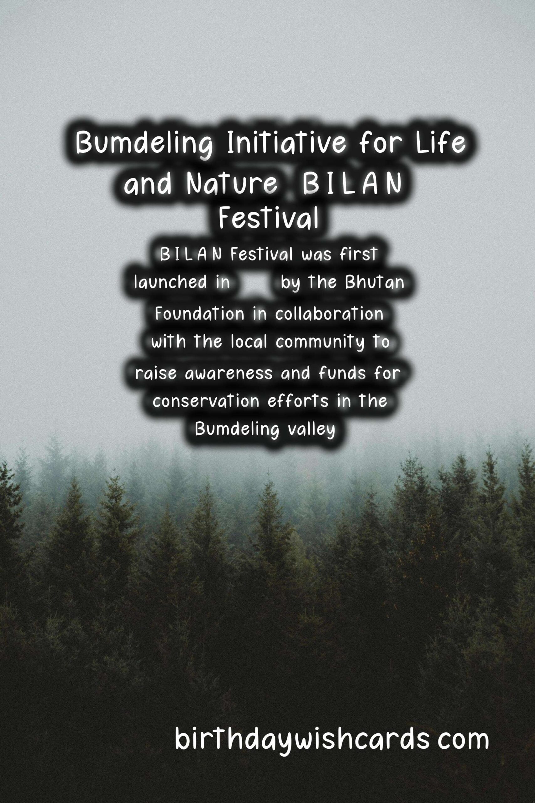 Experience Bumdeling Initiative for Life and Nature (B.I.L.A.N) Festival in November