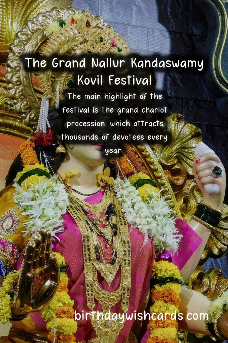 Experience the Grand Nallur Kandaswamy Kovil Festival in August/September