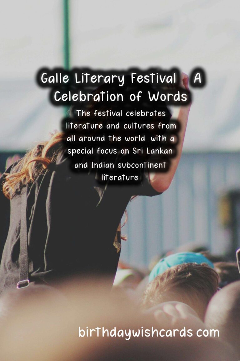 Experience the Magic of Literature: Galle Literary Festival – January