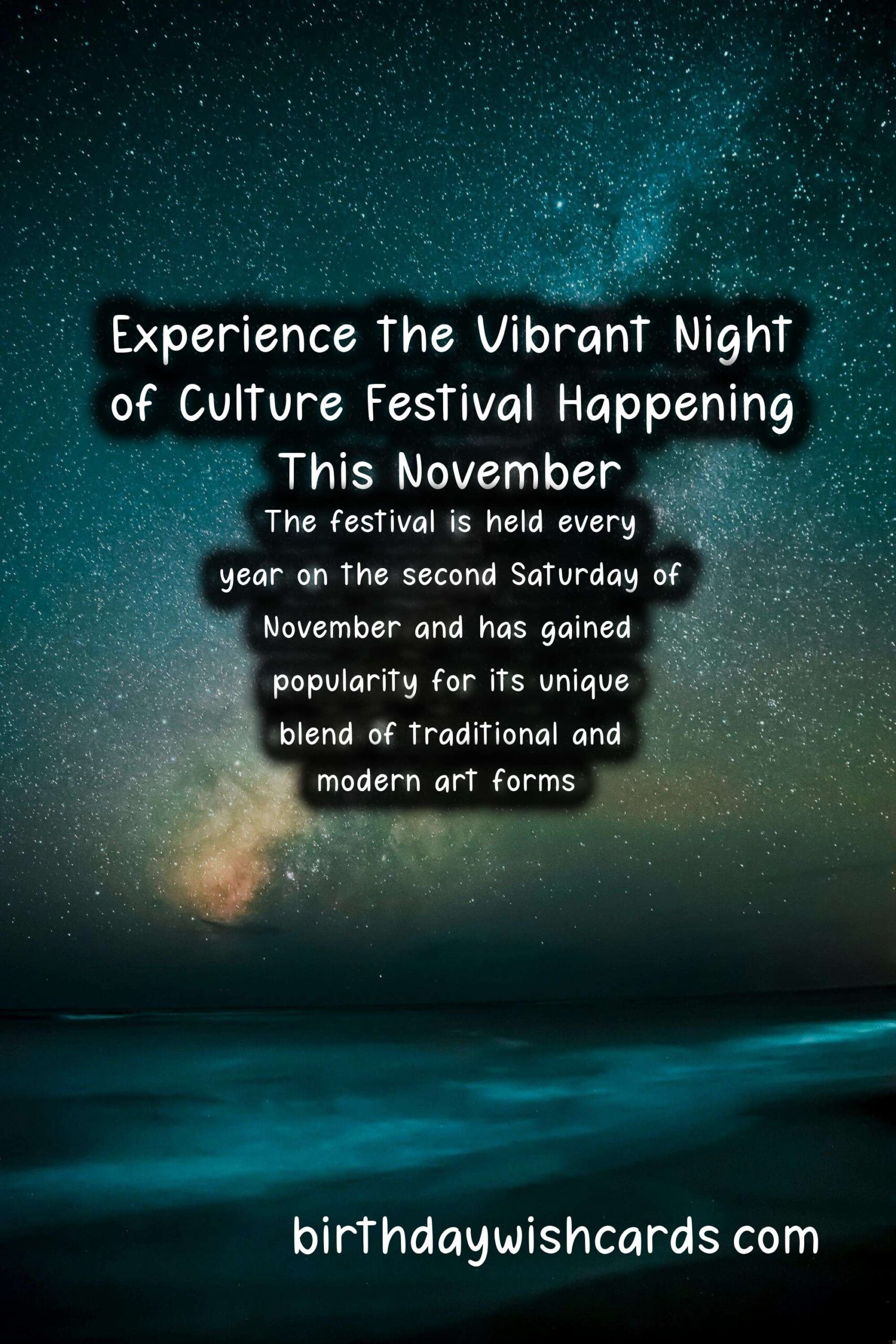Experience the Vibrant Night of Culture Festival Happening This November