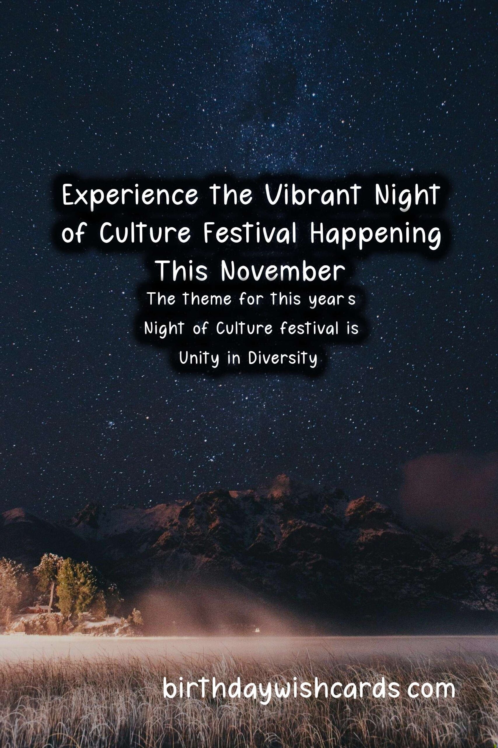 Experience the Vibrant Night of Culture Festival Happening This November