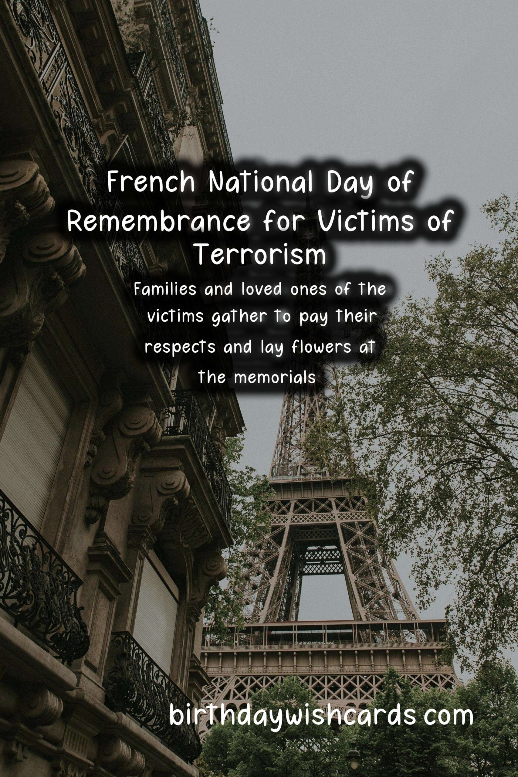 French National Day of Remembrance for Victims of Terrorism (March 11)